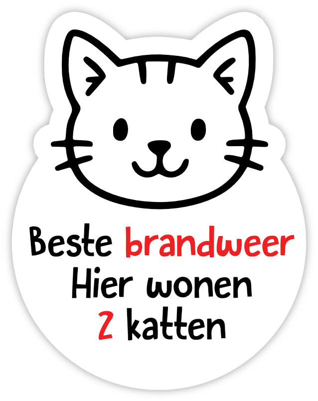Brandweer 2 katten in huis