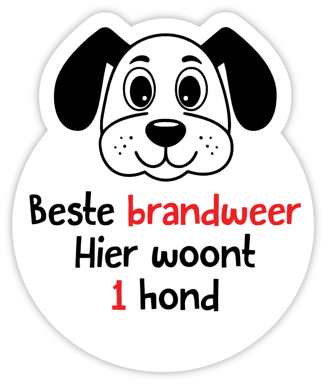 Brandweer 1 hond in huis